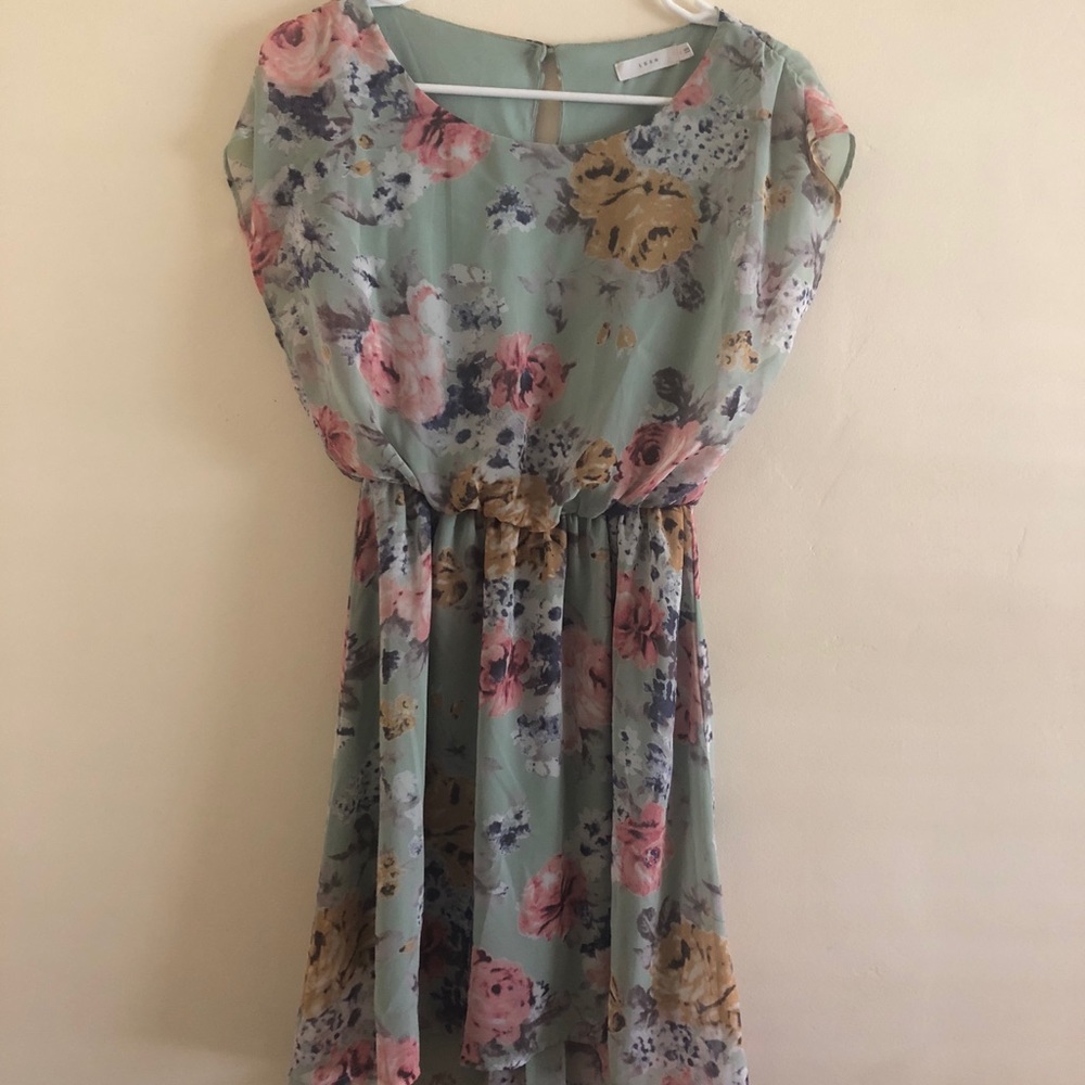 Floral blouse fitting dress